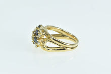 Load image into Gallery viewer, 18K Baguette Sapphire Diamond Checkered Ring Yellow Gold