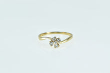 Load image into Gallery viewer, 14K 0.18 Ctw Flower Diamond Cluster Engagement Ring Yellow Gold