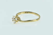 Load image into Gallery viewer, 14K 0.18 Ctw Flower Diamond Cluster Engagement Ring Yellow Gold