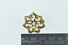 Load image into Gallery viewer, 14K Victorian Opal Ornate Vintage Statement Pin/Brooch Yellow Gold
