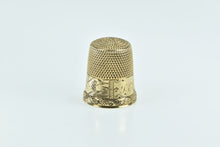 Load image into Gallery viewer, 14K Victorian Ornate Engraved Sewing Tool Thimble Yellow Gold