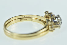 Load image into Gallery viewer, 14K Sapphire Diamond Halo Bridal Engagement Set Ring Yellow Gold