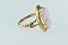 Load image into Gallery viewer, 14K Victorian Carved Shell Cameo Lady Ring Yellow Gold