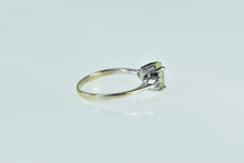 Load image into Gallery viewer, 14K Oval Green Quartz Diamond Accent Classic Ring White Gold