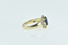 Load image into Gallery viewer, 10K Oval Sapphire Diamond Vintage Engagement Ring Yellow Gold