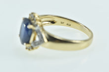 Load image into Gallery viewer, 10K Oval Sapphire Diamond Vintage Engagement Ring Yellow Gold