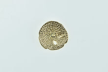 Load image into Gallery viewer, 14K Sand Dollar Sea Shell Ocean Single Stud Earring Yellow Gold