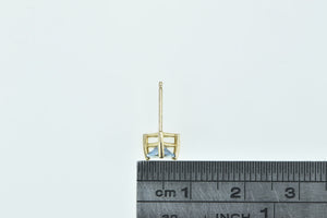 14K Trillion Blue Topaz Solitaire Single Stud Earring Yellow Gold