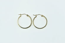 Load image into Gallery viewer, 10K 19.6mm Diamond Vintage Statement Hoop Earrings Yellow Gold