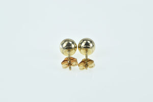 10K 5mm Vintage Round Ball Sphere Stud Earrings Yellow Gold