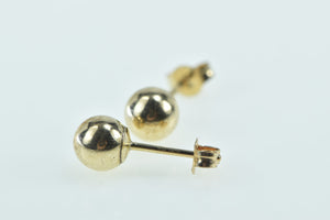 10K 5mm Vintage Round Ball Sphere Stud Earrings Yellow Gold