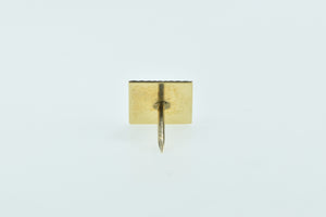 10K Square Black Star Sapphire Lapel Pin/Brooch Yellow Gold