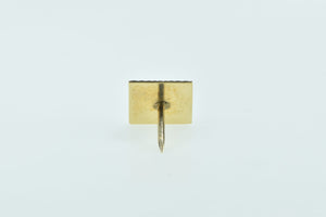 10K Square Black Star Sapphire Lapel Pin/Brooch Yellow Gold