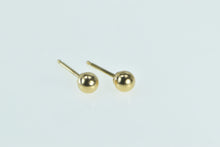 Load image into Gallery viewer, 14K 3.9mm Vintage Round Ball Sphere Stud Earrings Yellow Gold