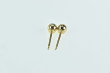 Load image into Gallery viewer, 14K 3.9mm Vintage Round Ball Sphere Stud Earrings Yellow Gold