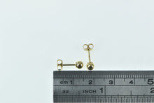 Load image into Gallery viewer, 14K 3.9mm Vintage Round Ball Sphere Stud Earrings Yellow Gold