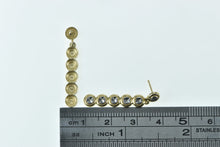 Load image into Gallery viewer, 14K Two Tone Circle Vintage Tiered Dangle Earrings Yellow Gold