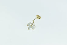 Load image into Gallery viewer, 14K Single Vintage Pearl Dangle Tassel Fringe Earring Yellow Gold