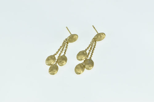 18K Marco Bicego Jaipur Charm Drop Dangle Earrings Yellow Gold