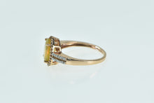 Load image into Gallery viewer, 10K Mexican Fire Opal Diamond Engagement Ring Rose Gold