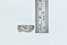 Load image into Gallery viewer, 10K Baguette Wavy Diamond Vintage Statement Ring White Gold