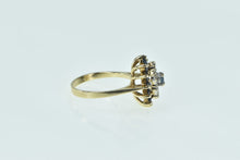 Load image into Gallery viewer, 10K Marquise Sapphire Diamond Halo Statement Ring Yellow Gold