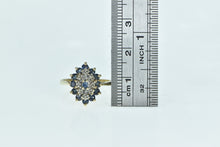 Load image into Gallery viewer, 10K Marquise Sapphire Diamond Halo Statement Ring Yellow Gold