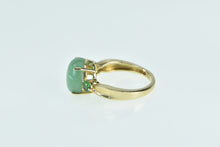 Load image into Gallery viewer, 10K Oval Aventurine Syn. Emerald Statement Ring Yellow Gold