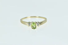 Load image into Gallery viewer, 10K Oval Peridot Diamond Accent Vintage Classic Ring Yellow Gold