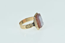 Load image into Gallery viewer, 10K Victorian Carved Shell Cameo Statement Ring Yellow Gold