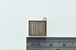 9K 1960's 10 Shillings Emergency Money Cash Box Charm/Pendant Yellow Gold