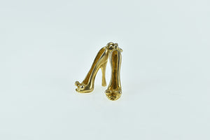 9K 3D High Heel Shoe Stiletto Fashion Charm/Pendant Yellow Gold