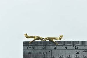 9K 3D High Heel Shoe Stiletto Fashion Charm/Pendant Yellow Gold