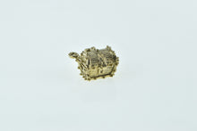Load image into Gallery viewer, 9K 3D Articulated Treasure Chest Seed Pearl Charm/Pendant Yellow Gold