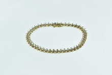 Load image into Gallery viewer, 10K 0.69 Ctw Diamond Classic Wavy Link Tennis Bracelet 6.75&quot; Yellow Gold