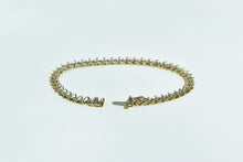 Load image into Gallery viewer, 10K 0.69 Ctw Diamond Classic Wavy Link Tennis Bracelet 6.75&quot; Yellow Gold