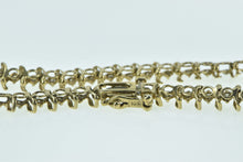 Load image into Gallery viewer, 10K 0.69 Ctw Diamond Classic Wavy Link Tennis Bracelet 6.75&quot; Yellow Gold