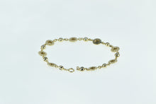 Load image into Gallery viewer, 14K Enamel Nazar Evil Eye CZ Protection Chain Bracelet 7.25&quot; Yellow Gold