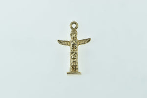 10K 3D Tiki Totem Hawaiian Tribal Motif Charm/Pendant Yellow Gold