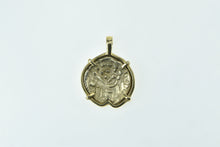 Load image into Gallery viewer, 18K Ancient Coin Vintage Statement Pendant Yellow Gold