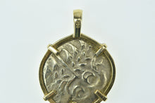 Load image into Gallery viewer, 18K Ancient Coin Vintage Statement Pendant Yellow Gold