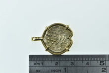Load image into Gallery viewer, 18K Ancient Coin Vintage Statement Pendant Yellow Gold