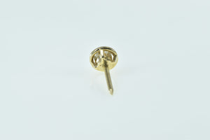 14K Diamond Round Circle Vintage Lapel Pin/Brooch Yellow Gold