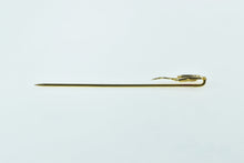 Load image into Gallery viewer, 14K Victorian Oval Syn. Ruby Swirl Spiral Stick Pin Yellow Gold