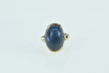 Load image into Gallery viewer, 14K Oval Sodalite Cabochon Vintage Statement Ring Yellow Gold