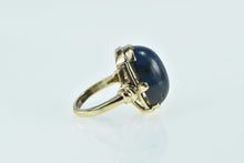 Load image into Gallery viewer, 14K Oval Sodalite Cabochon Vintage Statement Ring Yellow Gold