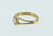 Load image into Gallery viewer, 10K Oval Vintage Ornate Natural Opal Statement Ring Yellow Gold