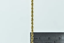 Load image into Gallery viewer, Sterling Silver 2.4mm Rope Link Gold Plated Chain Necklace 24&quot;