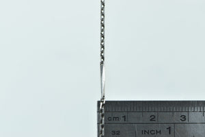 Platinum 1.4mm Vintage Cable Hybrid Bar Link Chain Necklace 21"