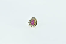 Load image into Gallery viewer, 14K Pear Ruby Diamond Accent Single Vintage Earring Yellow Gold